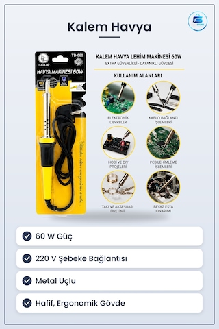 Kalem Havya 60w 220v Lehim Makinesi Elektronik Devre Hobi Tamir L