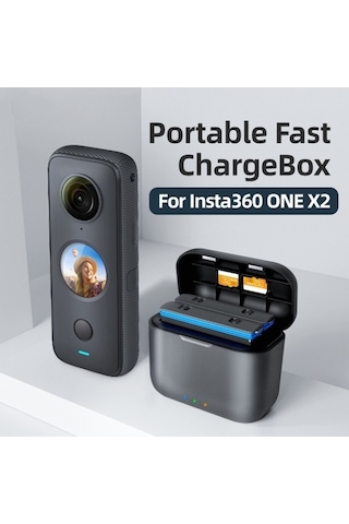 Ebitda Cbtx Insta360 One X2 Amagisn Pil Hızlı Şarj Kutusu İçin Pil Dolma Seti Çok Renkli