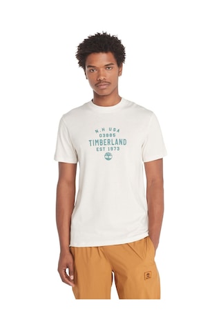 Timberland Front Graphic Erkek Tişört Tb0a5uf7cm91 Beyaz