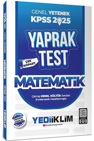 Yediiklim Yayınları 2025 Kpss Genel Yetenek Matematik Çek Kopart Yaprak Test