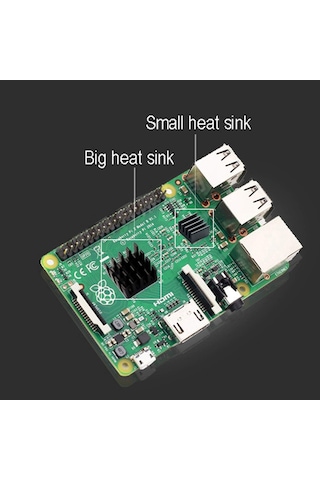 60 Adet Alüminyum Soğutucu Soğutucu Soğutma Kiti + 3m 8810 Termal İletken Yapışkan Bant, Raspberry Pi, Pi 2, Pi 2 Standart
