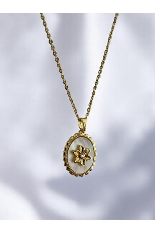 Paslanmaz Çelik Vintage Kolye Gold