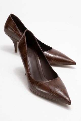 Marcus Açık Kahverengi Baskı Kadın Topuklu Ayakkabı Açık Kahverengi