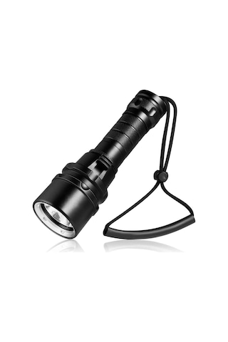 Valkyrie Şarjlı Profesyonel Su Altı Dalış Feneri Yüksek Aydınlatma Su Geçirmez Aluminyum Kasa 2000mah Kutulu