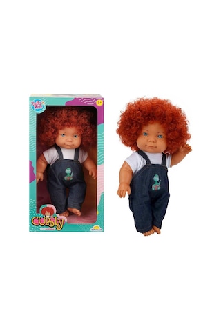 Sunman Curly Bebek Tulumlu Elbiseli Et Bebek 35    Cm