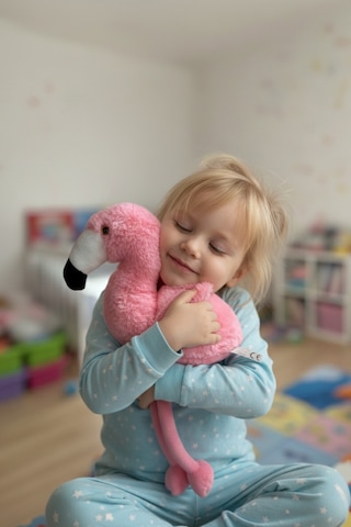 Sevimli Peluş Flamingo Peluş Oyuncak - Yumuşak Uyku Arkadaşı - Çocuk Odası Dekorasyonu 22 Cm Çok Renkli