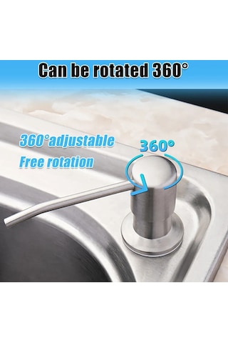 Pompa Kafası-mutfak Lavabo Sıvı Sabunluk Pompası Paslanmaz Çelik 500 Ml Sıvı Sabun Şişesi Lavabo Montaj El Basınçlı Sabunluk Şişesi