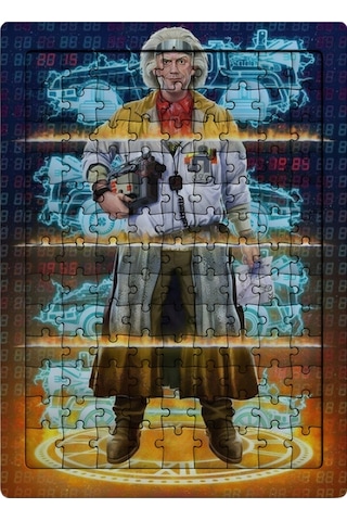 Ghostbastır Design Geleceğe Dönüş 99 Parça Ayaklı Puzzle Dekoratif Çocuk Yapbozu 013