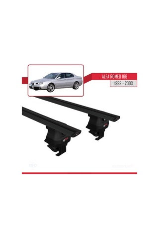 Alfa Romeo 166 1998-2003 Arası İle Uyumlu Ace-4 Ara Atkı Tavan Barı Siyah