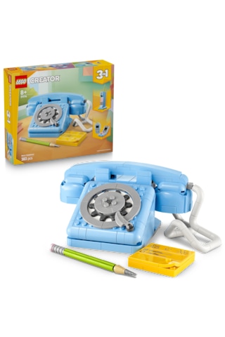 LEGO® Creator 3'ü 1 Arada Retro Telefon 31174 - 8 Yaş ve Üzeri 1980'ler veya 2000'ler Modeli Yaratıcı Oyuncak Yapım Seti (383 Parça)