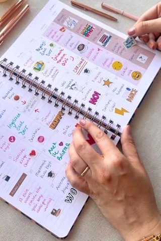 Temalı Laptop Tablet Telefon Ajanda Bullet Journal -suya Dayanıklı Etiket Genel