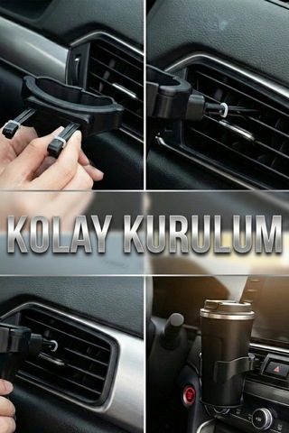 Araç Klima Menfezi Bardak Tutucu Otomatik Sıkıştırmalı Oto İçecek Aparatı