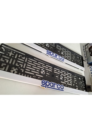 Sparco Beyaz Takmatik Standart Plakalık 2li