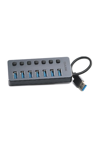 Dark 7 Port Usb 3.0 Usb Çoklayıcı Çoğaltıcı + 1 Hızlı Şarj Hub DK AC USB371