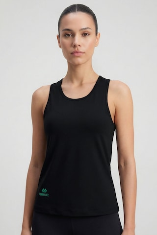 Tommy Life Siyah Standart Fit Çapraz Sırt Detaylı Kadın Spor Atlet - 97296