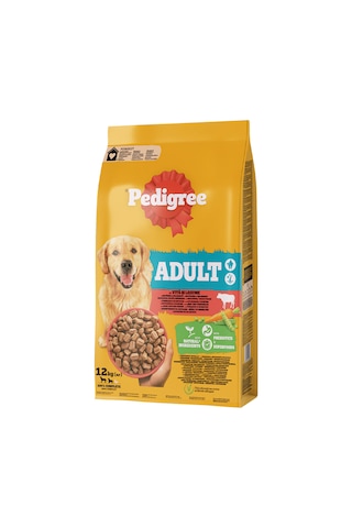 Pedigree Biftekli ve Kümes Hayvanlı Yetişkin Köpek Maması 12 KG