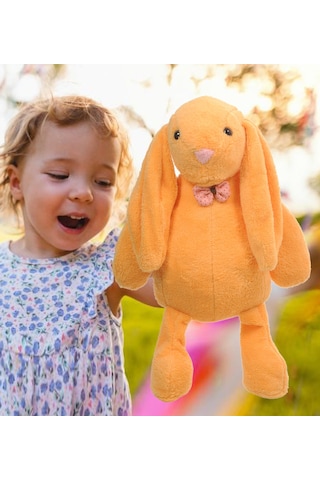 Uyku Arkadaşım Uzun Kulak Bunny Peluş Tavşan 65 Cm Turuncu