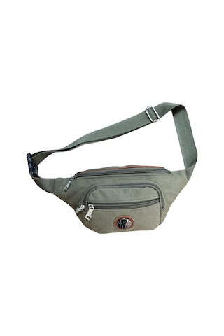 Monte Lui Unisex Kanvas Kumaş Bel Ve Çapraz Çanta Haki