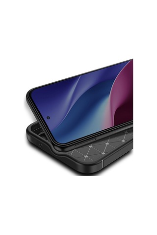 Xiaomi Uyumlu Mi 13 Kılıf Zore Karbon Görünümlü Negro Silikon Kapak