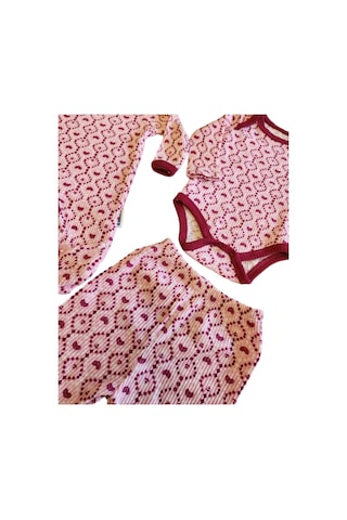 Kız Bebek Tulumlu Patikli Pantolonlu Çıtçıtlı Badili 3'Lü Set Lila