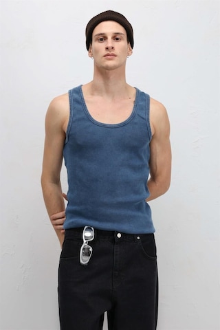Vamos Yıkamalı Tank Top Kaşkorse Atlet İndigo