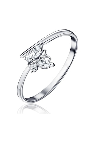 Lucente Kelebek Yüzük, Zirkon Taşlı, 925 Ayar Gümüş 246659789 Gri