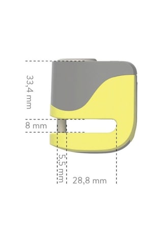 Auvray Alarmlı Disk Kilidi 6 Mm 120db Sarı-siyah B-lock06 Mini