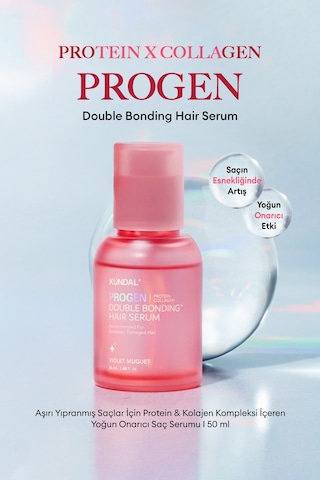 Aşırı Yıpranmış Saçlara Yoğun Onarıcı Saç Serumu Kundal Progen Double Bonding Hair Serum