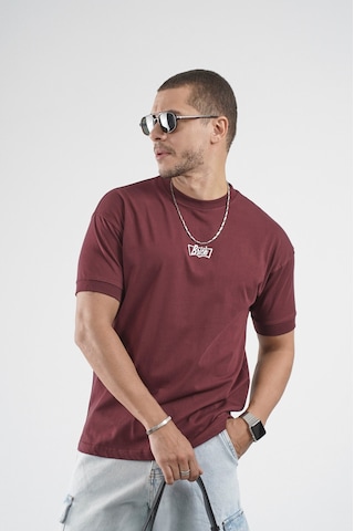 Kolu Ribanalı Regular Kalıp Erkek Düz Basic Tişört Bordo