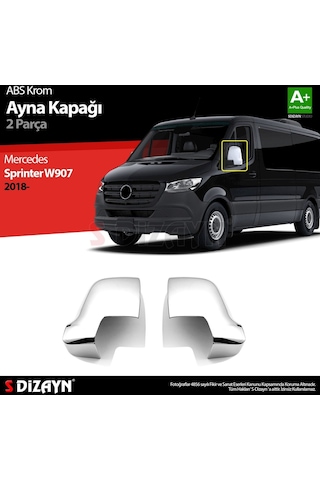 Mercedes Sprinter W907 Abs Krom Ayna Kapağı 2 Prç. 2018 Üzeri