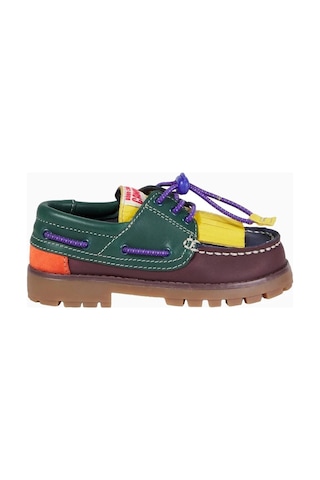 Bobo Choses X Camper Compas Nautic Çocuk, Deri Tasarım Tekne Ayakkabısı Çok Renkli