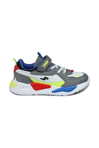Jump 30058 Çocuk Sneaker Günlük Spor Ayakkabı Gri Beyaz Gri Beyaz