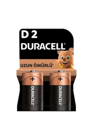 Duracell LR20/MN1300 1.5V Alkalin Büyük Boy D Pil 2'li