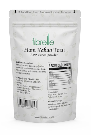 Fibrelle Ham Kakao 150g / Raw Cocoa Powder 150g