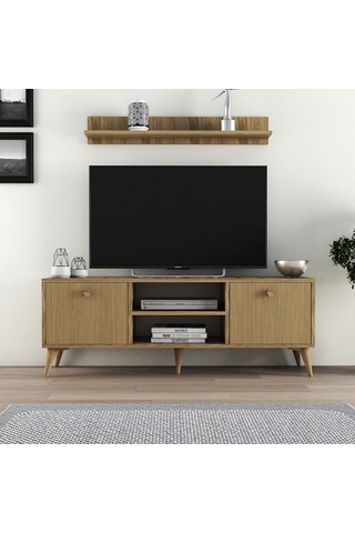 Ferniso Mobilya 138 Cm Tv Ünitesi Alba Çizgili Kapak