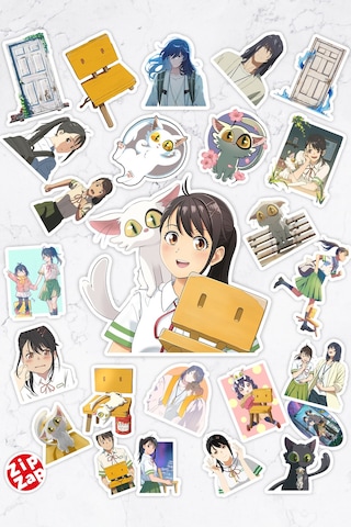 Suzume No Tojimari Anime Telefon Laptop Bullet Journal Yapışkanlı Folyo Sticker Paketi 25 Adet Çok Renkli