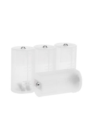 Suofeng 4 Adet Beyaz 2xaa'dan D Tipine Pil Dönüştürücü - Pil Bağlantı Kutusu Pp Malzeme