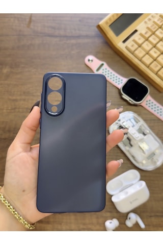 Samsung Galaxy S25 Edge Uyumlu Süper İnce Mat Ultra Thin Silikon Kılıf Lacivert