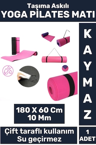 Özel Üretim Kompakt Taşıma Askılı Çift Taraflı Su Geçirmez Kamp Uyku Minder Yoga Pilates Matı 10 Mm Çok Renkli
