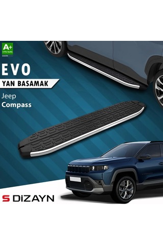 S-dizayn Jeep Compass 3 Evo Krom Yan Basamak 193 Cm 2025 Üzeri A+ Kalite