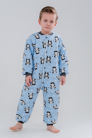 Kız Erkek Çocuk Kalın Elyaf Dolgulu 2.5 Tog Desenli Uyku Tulumu-mavi Mavi