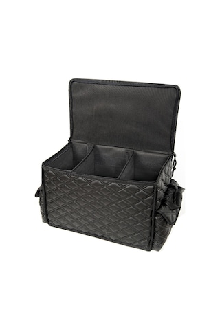 Ford Fiesta Yeni Deri Lüks Oto Araç Bagaj Toplayıcı Organizer Bagaj Çantası Siyah Fs Siyah