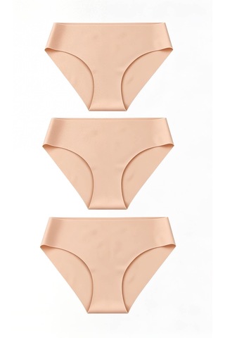 Skin Verse Lazer Kesim Pamuklu Bikini Külot 3'lü Set Beyaz