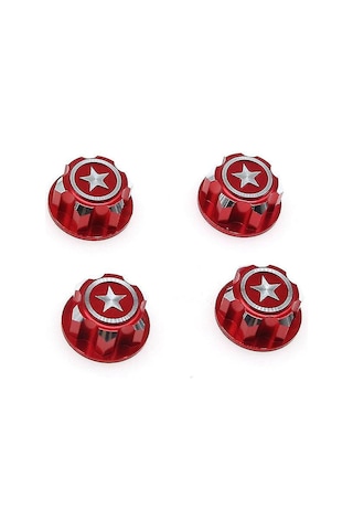 Maiyame Traxxas Arrma 1/8 Rc Araçlar İçin 4 Adet 17mm Kırmızı Alüminyum Altıgen Tekerlek Somunu