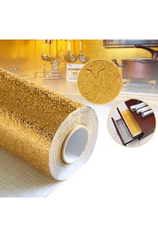 Periboia Yapışkanlı Gold Mutfak Tezgah Folyosu