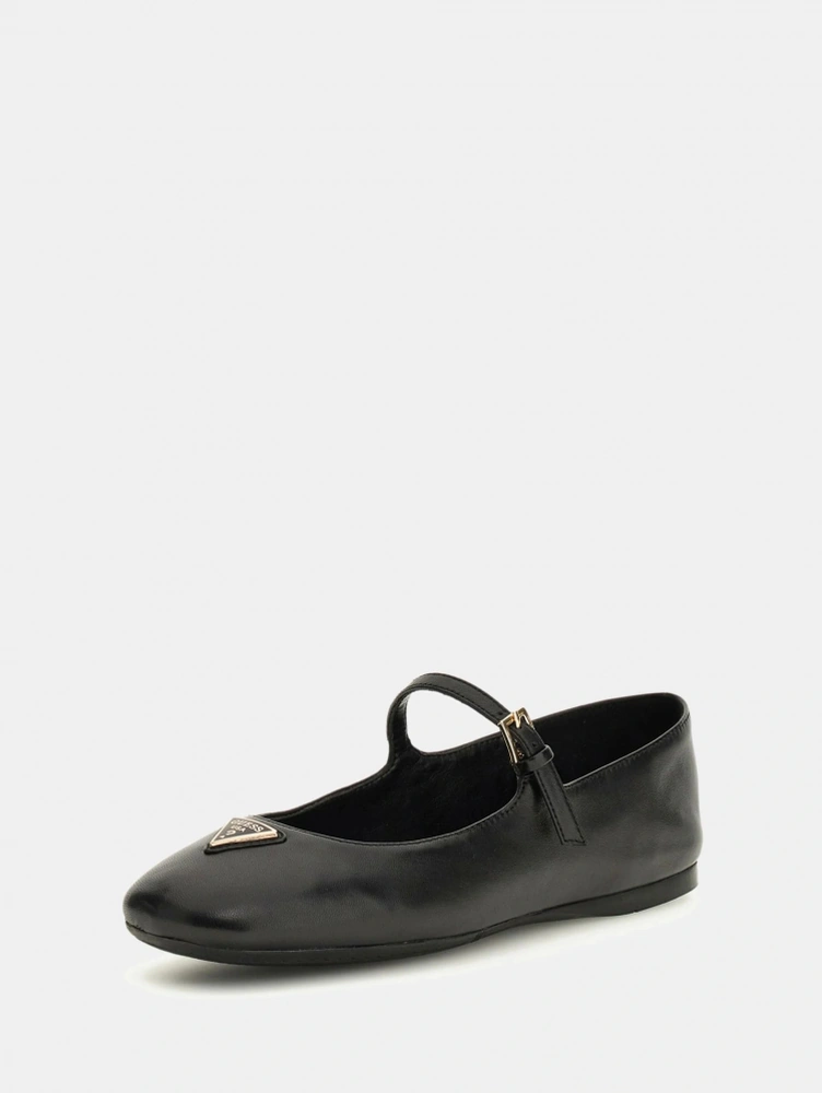 Guess Kalida Kadın Siyah Deri Babet Fltkldlea02-black Siyah