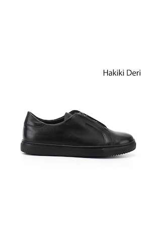Gönderi(R) Gönderi R Kadın Siyah Fermuarlı Termo Taban Hakiki Deri Sneaker Gdza134m0371 Siyah