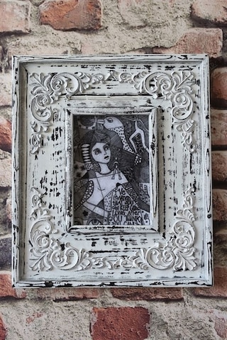 Neiwel Vintage Dorra Resim Ve Ayna Çerçevesi Beyaz