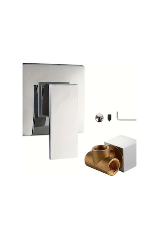 Fastbuy Challenger Elektrokaplama Krom Duş Seti: Montajlı Duş Başlığı & Duvara Monte Musluk, Xn 2827c Krom Krom