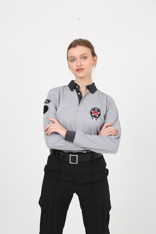 Yeni Tip Kamu Özel Güvenlik Kışlık Sweatshirt Armalı Gri
